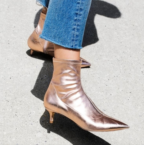 Free People Shoes - Free People Marilyn Kitten Heels Rose Gold